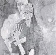 Egon Schiele Self-Observer ii oil on canvas